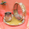 Yellow Zinnia Karwa Chauth Thali Set