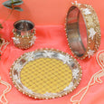 Yellow Zinnia Karwa Chauth Thali Set