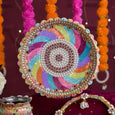 Charming Multicolor Karwa Chauth Thali Set