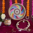 Charming Multicolor Karwa Chauth Thali Set