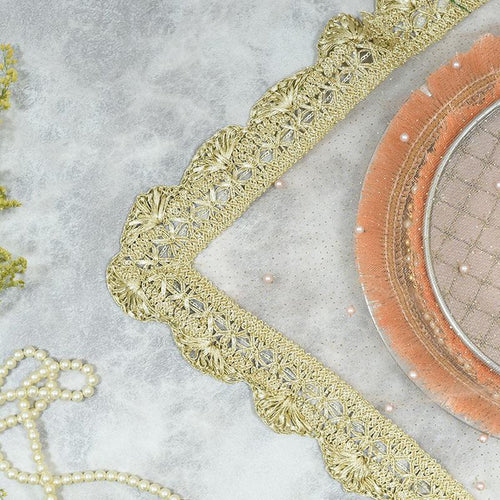Rose Pink Beaded Thali Cover