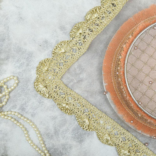 Lilac Gray Beaded Thali Cover