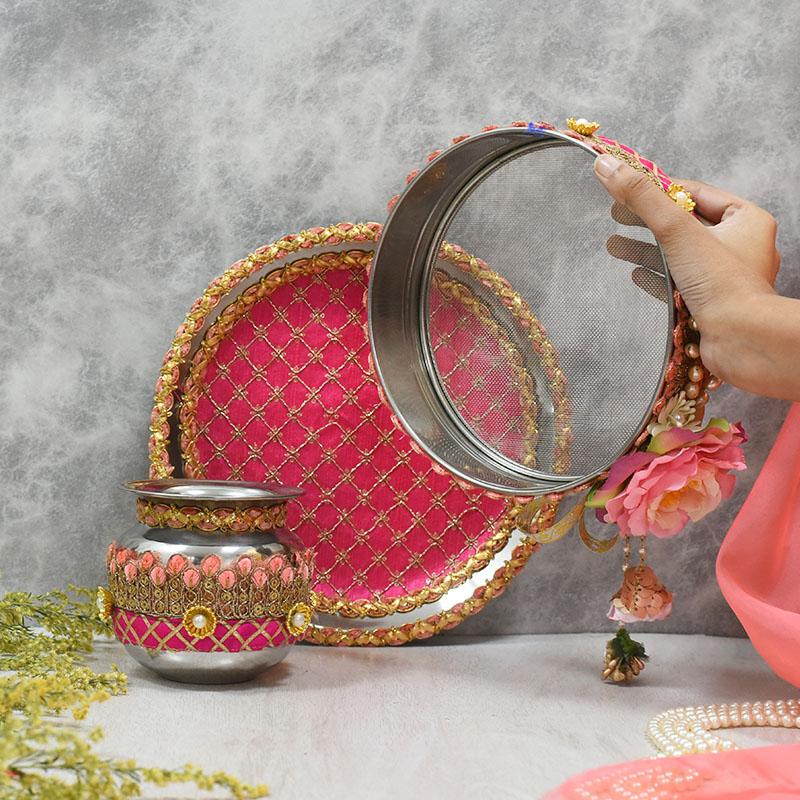 Beautiful Karwa Chauth Thali Set