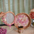 Pink Floral Luxe Karwa Chauth Thali Set