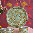 Mint Beaded Karwa Chauth Thali Set