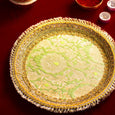 Banarasi Green Karwa Chauth Thali Set