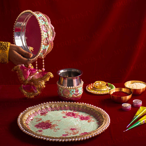 Madeline Sequin Karwa Chauth Thali Set