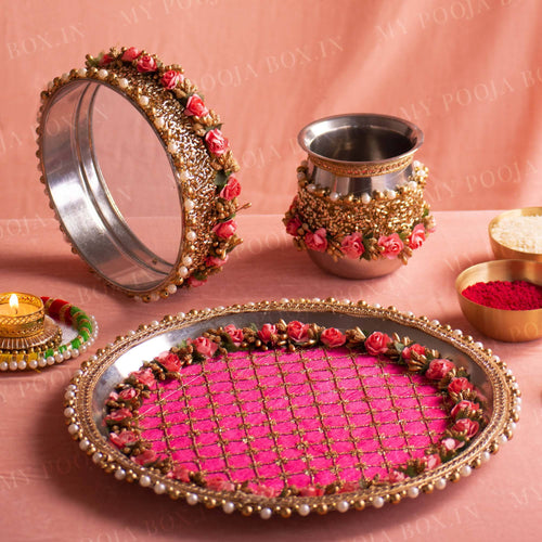 Camellia Fleur Karwa Chauth Thali Set