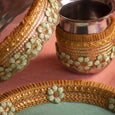 Green Orchid Karwa Chauth Thali Set