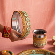 Green Orchid Karwa Chauth Thali Set