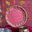 Dazzle Pink Karwa Chauth Thali Set