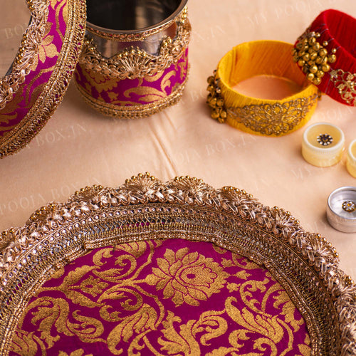 Bridal Glamorous Karwa Chauth Thali Set