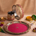 Cassia Pink Karwa Chauth Thali Set