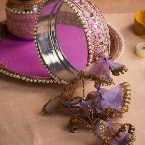 Lavender Karwa Chauth Thali Set