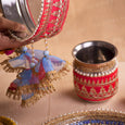 Bellerose Karwa Chauth Peach Thali Set