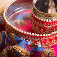 Bellerose Karwa Chauth Peach Thali Set