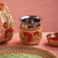 Begonia Karwa Chauth Thali Set (Mint & Peach)