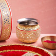 Red Mirrored Karwa Chauth Thali Set