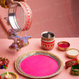 Bellerose Karwa Chauth Peach Thali Set