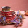 Bellerose Karwa Chauth Peach Thali Set