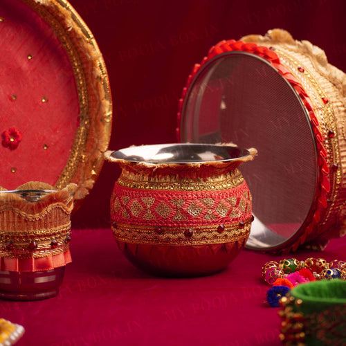 Magnificient Magnolia Flora Karwa Chauth Thali Set