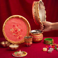 Magnificient Magnolia Flora Karwa Chauth Thali Set