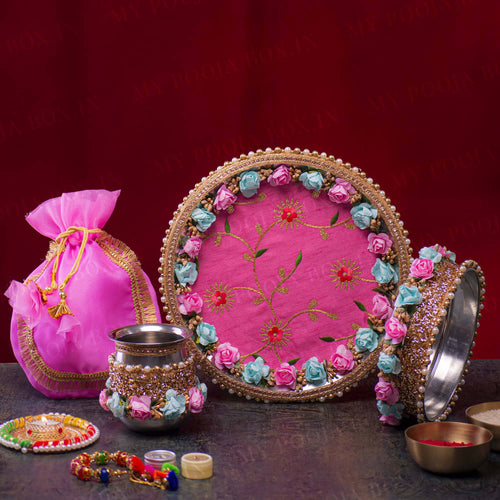 Magnolia Fleur Karwa Chauth Thali Set