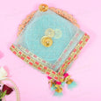 Bedazzle Blue Thali Cover Karwa Chauth