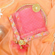 Pastel Peach Jaipuri Thali Cover