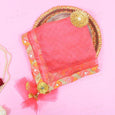 Pastel Peach Jaipuri Thali Cover