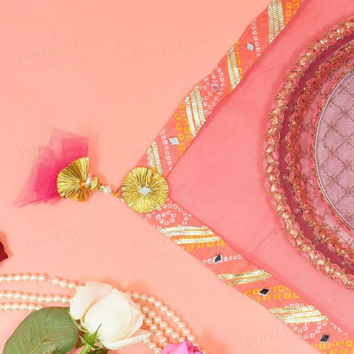 Pastel Rani Jaipuri Thali Cover Pink