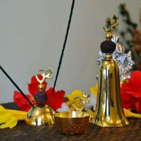 Golden Rudraksha Pooja Bell Set