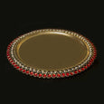 Decorative Red Stone Studded Plate