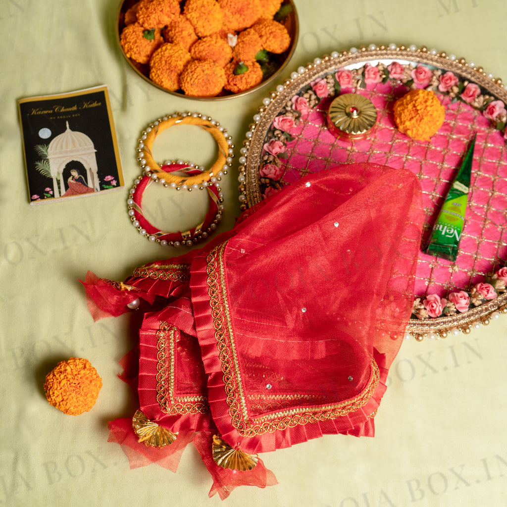 Traditional Karwa Chauth Thali Bride Sargi Thali Kit Diwalibpuja Thali Set Karwa  Chauth Gift Karwa Chauth Thali Cover Channi lota - Etsy