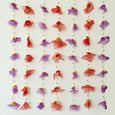 Red & Purple Backdrop Hanging for Pooja Decoration 3.5FT x 3FT