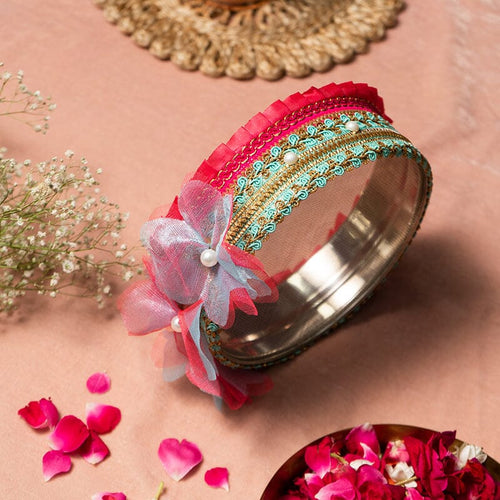 Mermaid Mint & Pink Seive for Karwa Chauth