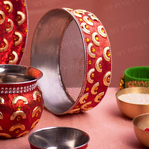Decorative Karwa Chauth Thali Set