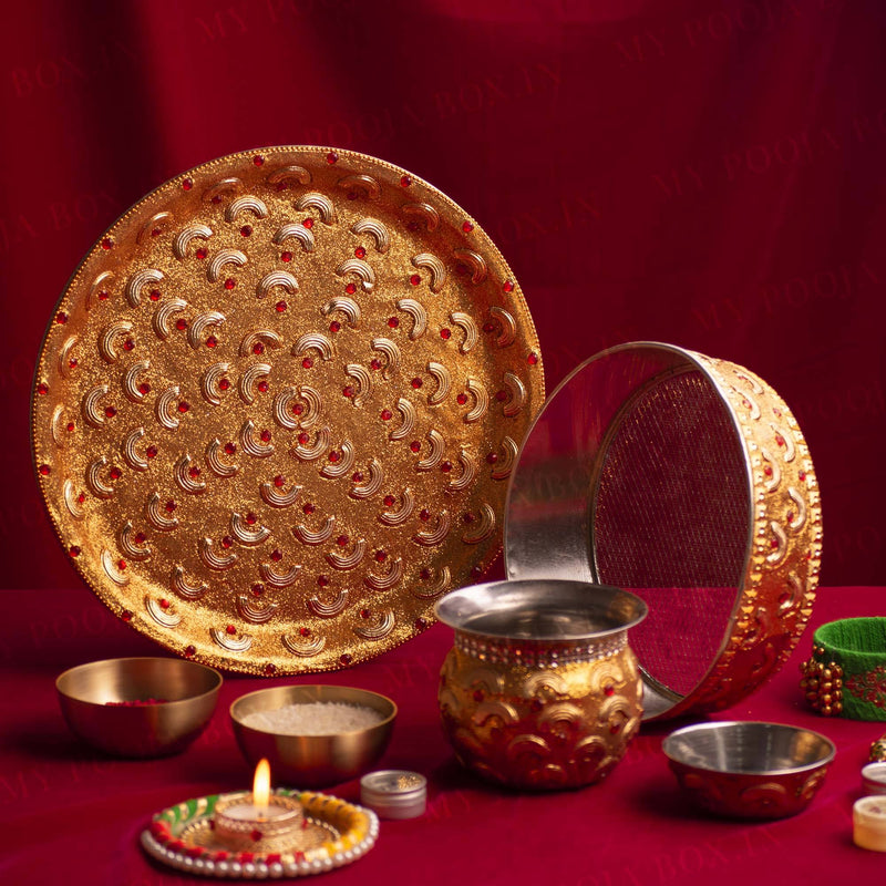 Decorative Karwa Chauth Thali Set