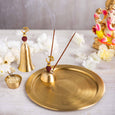Golden Rudraksha Pooja Thali Set