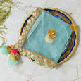 Turquoise Blue Thali Cover