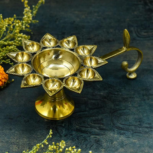 Antique Panchaarti Brass Diya