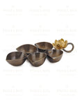 Beautiful Handmade Antique Brass Panchbhooti/ Aarti Lamp Pooja Items