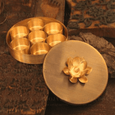 Elite Handcrafted Brass Pooja Lotus Samagridaan Items