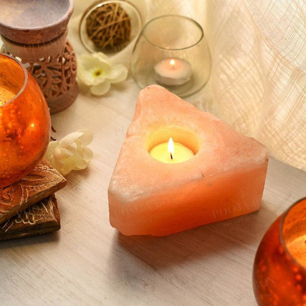 Himalayan Pink Salt Naturally Carved T-light Lamp